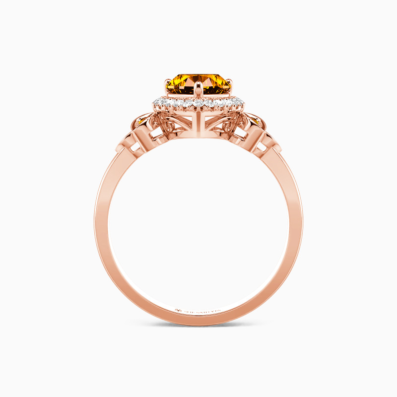 "Angel’s Tune" Heart Cut Halo Engagement Ring