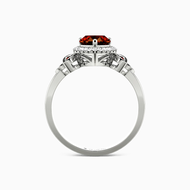 "Angel’s Tune" Heart Cut Halo Engagement Ring