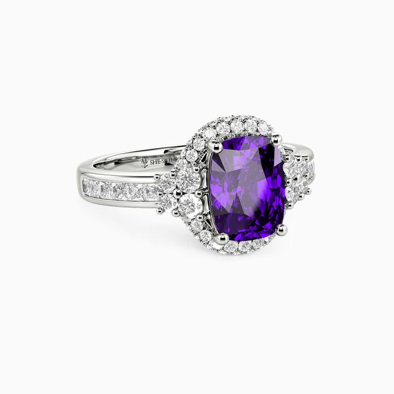 "Last Forever" Elongated Cushion Halo Engagement Ring