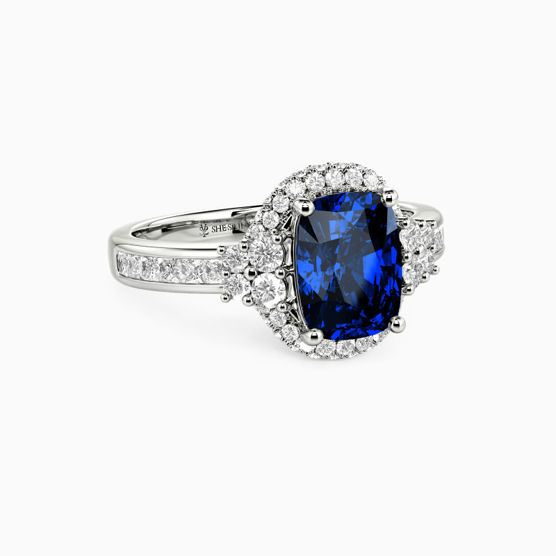 "Last Forever" Elongated Cushion Halo Engagement Ring