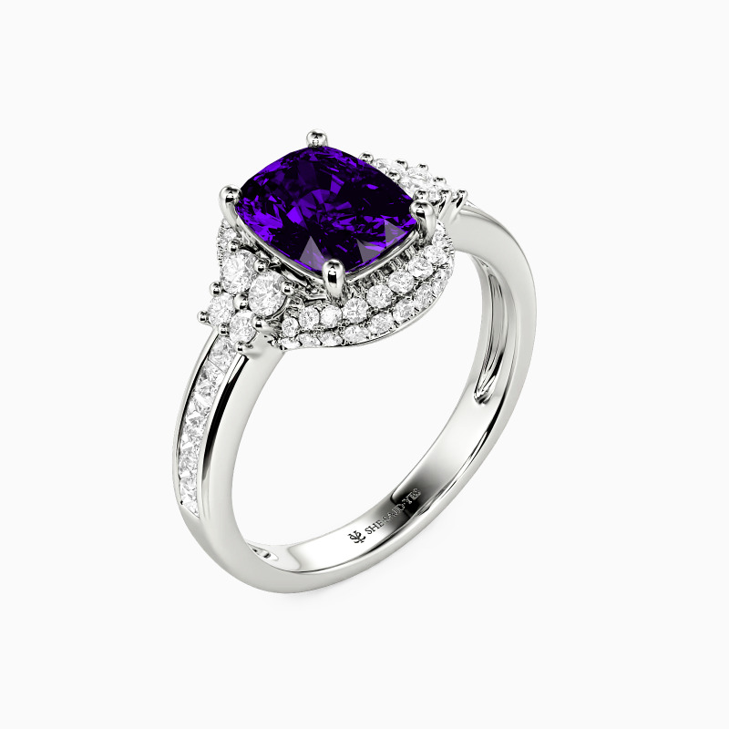 "Last Forever" Elongated Cushion Halo Engagement Ring