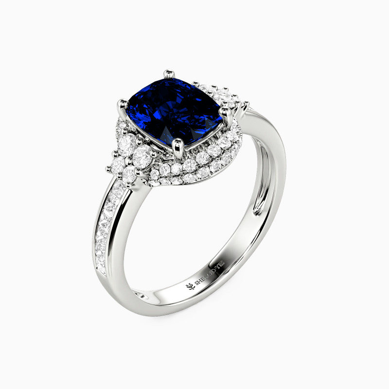 "Last Forever" Elongated Cushion Halo Engagement Ring