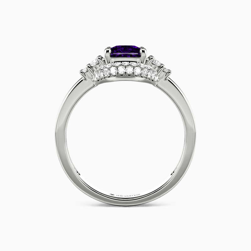 "Last Forever" Elongated Cushion Halo Engagement Ring