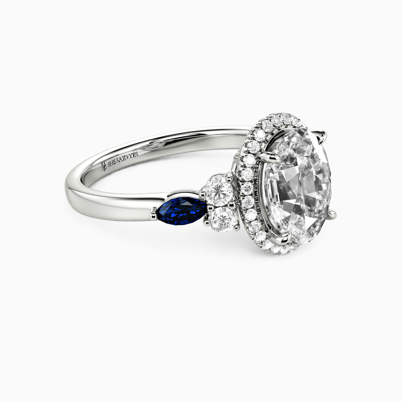 "No Words Needed" Oval Cut Halo Engagement Ring