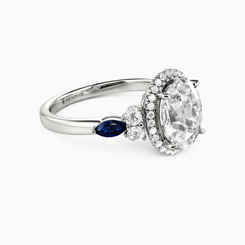 "No Words Needed" Oval Cut Halo Engagement Ring