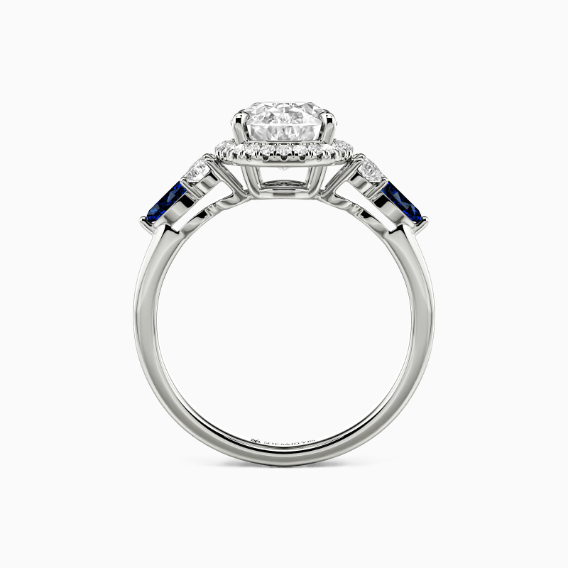 "No Words Needed" Oval Cut Halo Engagement Ring