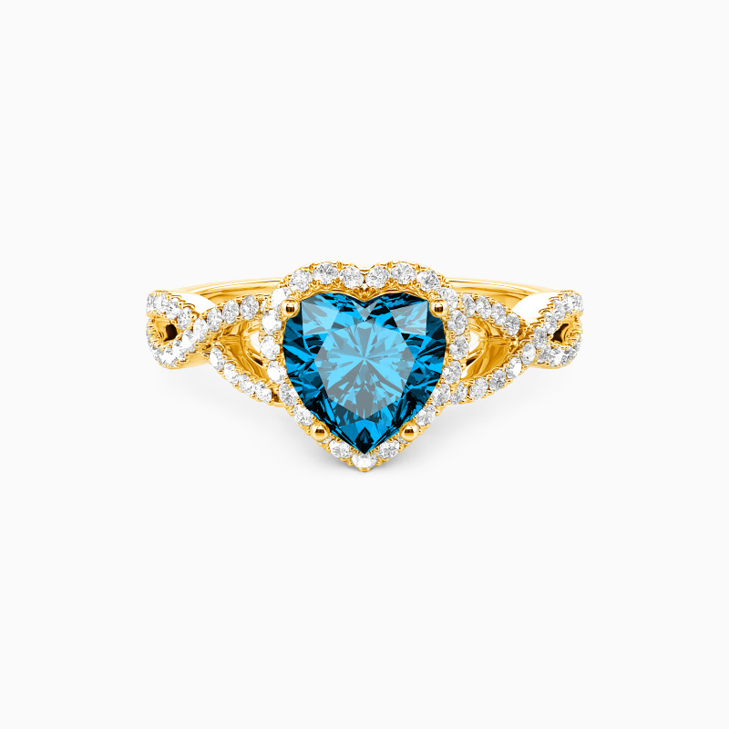 "All My Light" Heart Cut Halo Engagement Ring
