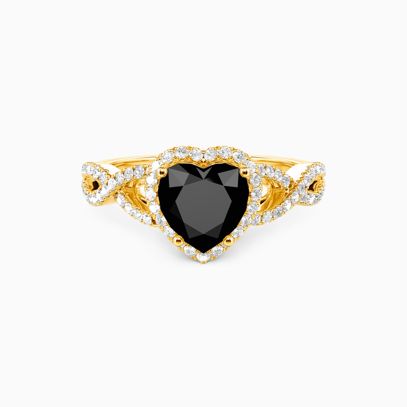 "All My Light" Heart Cut Halo Engagement Ring