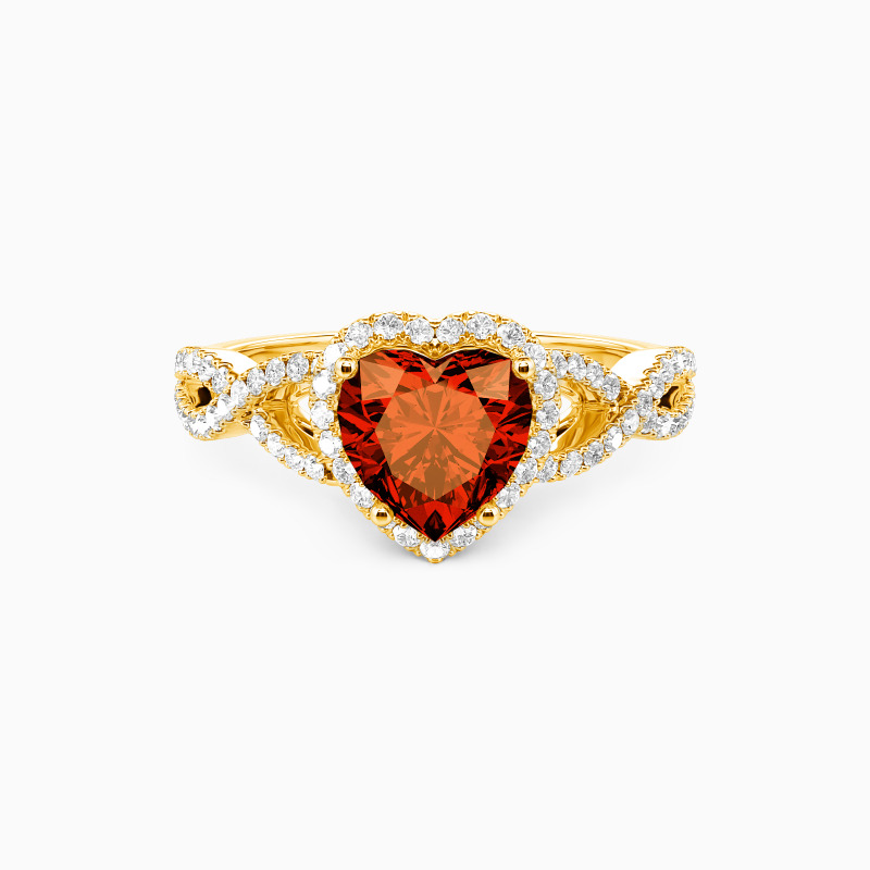 "All My Light" Heart Cut Halo Engagement Ring