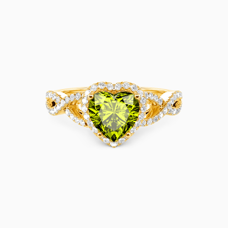 "All My Light" Heart Cut Halo Engagement Ring