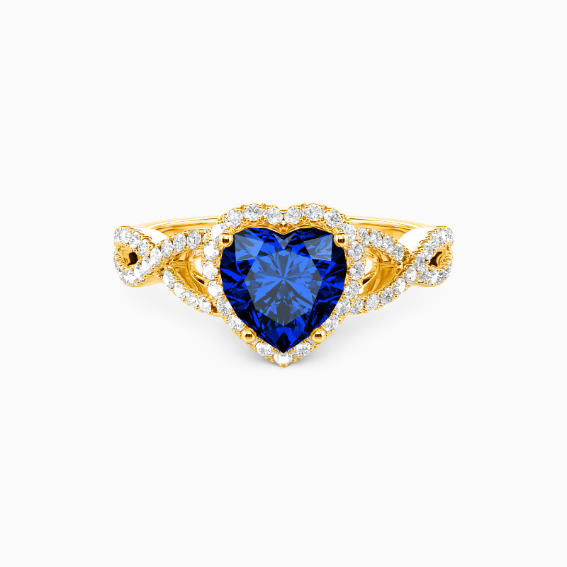 "All My Light" Heart Cut Halo Engagement Ring