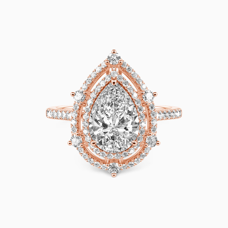 "Addicted To You" Pear Cut Halo Engagement Ring
