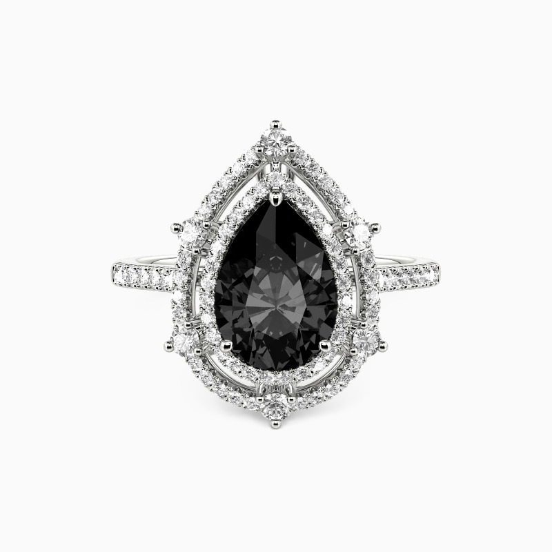 "Addicted to You" Pear Cut Halo Engagement Ring