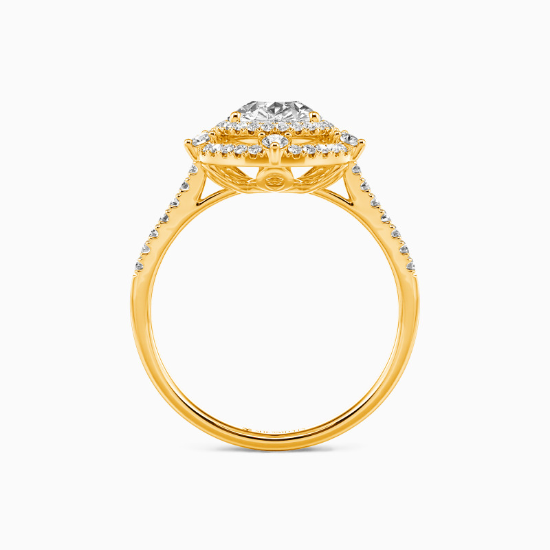 "Addicted To You" Pear Cut Halo Engagement Ring