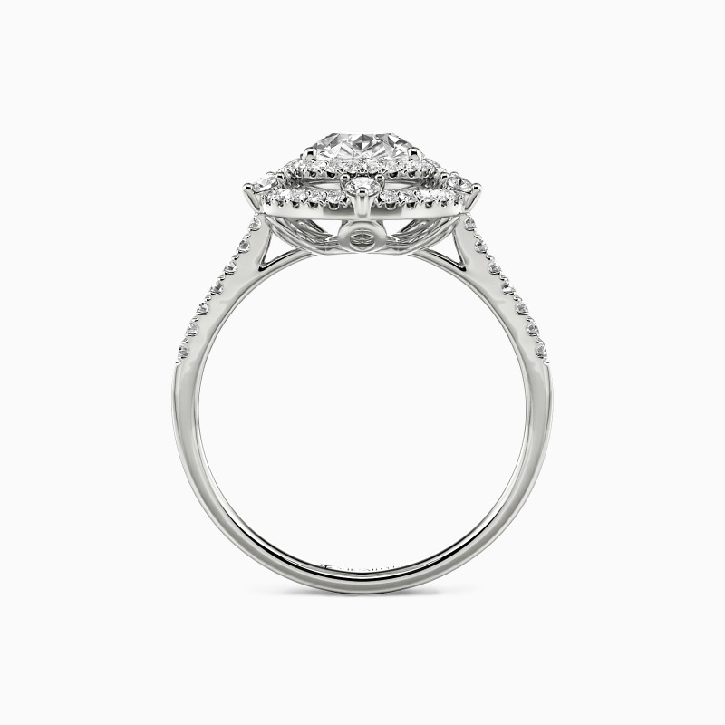 "Addicted To You" Pear Cut Halo Engagement Ring