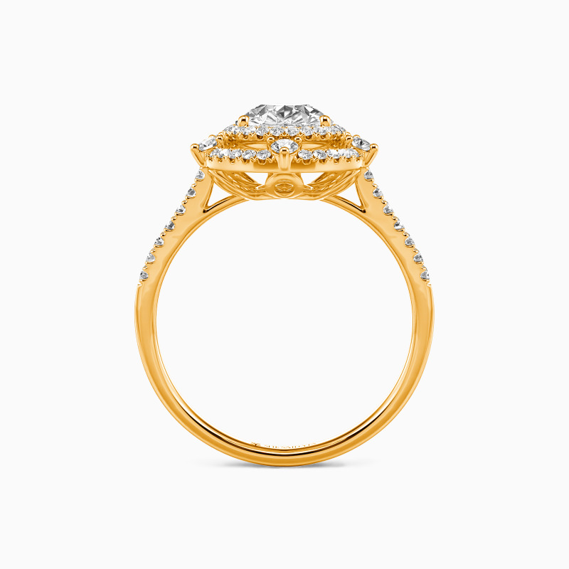 "Addicted To You" Pear Cut Halo Engagement Ring