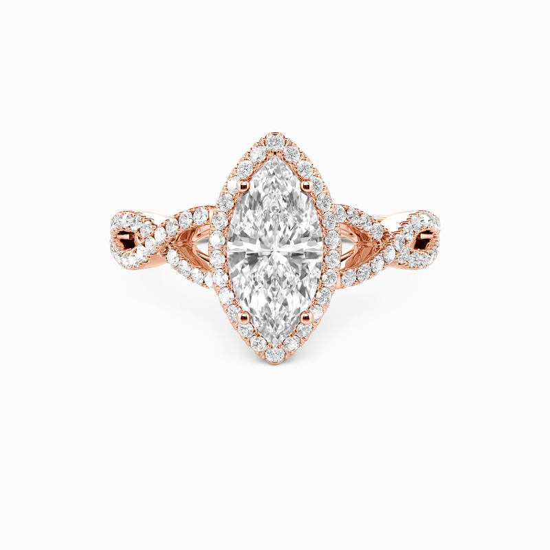 "The Pledge" Marquise Cut Halo Engagement Ring