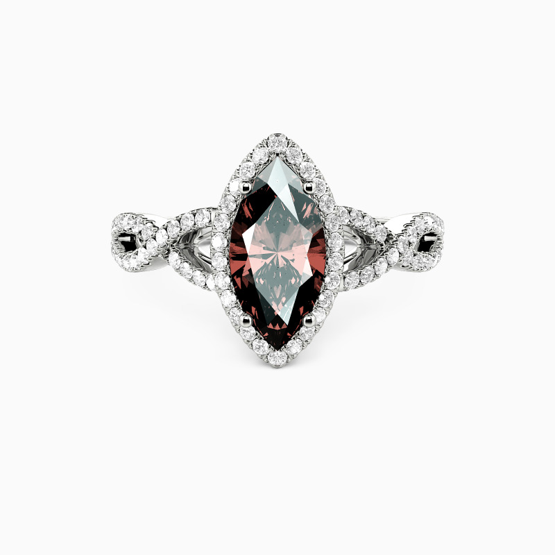 "The Pledge" Marquise Cut Halo Engagement Ring