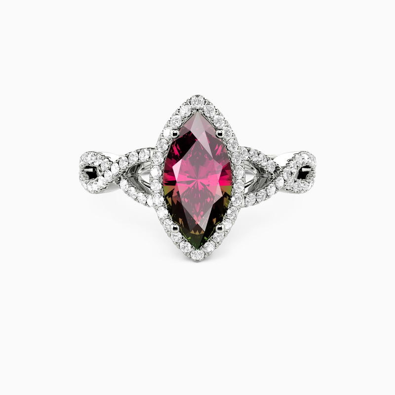 "The Pledge" Marquise Cut Halo Engagement Ring