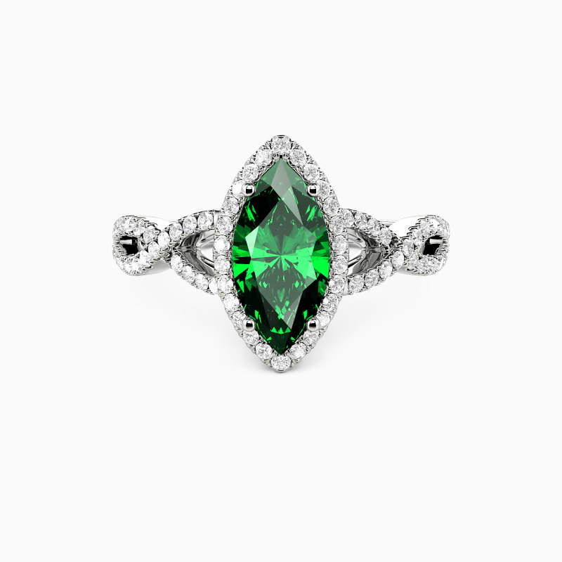 "The Pledge" Marquise Cut Halo Engagement Ring