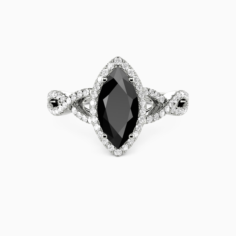 "The Pledge" Marquise Cut Halo Engagement Ring
