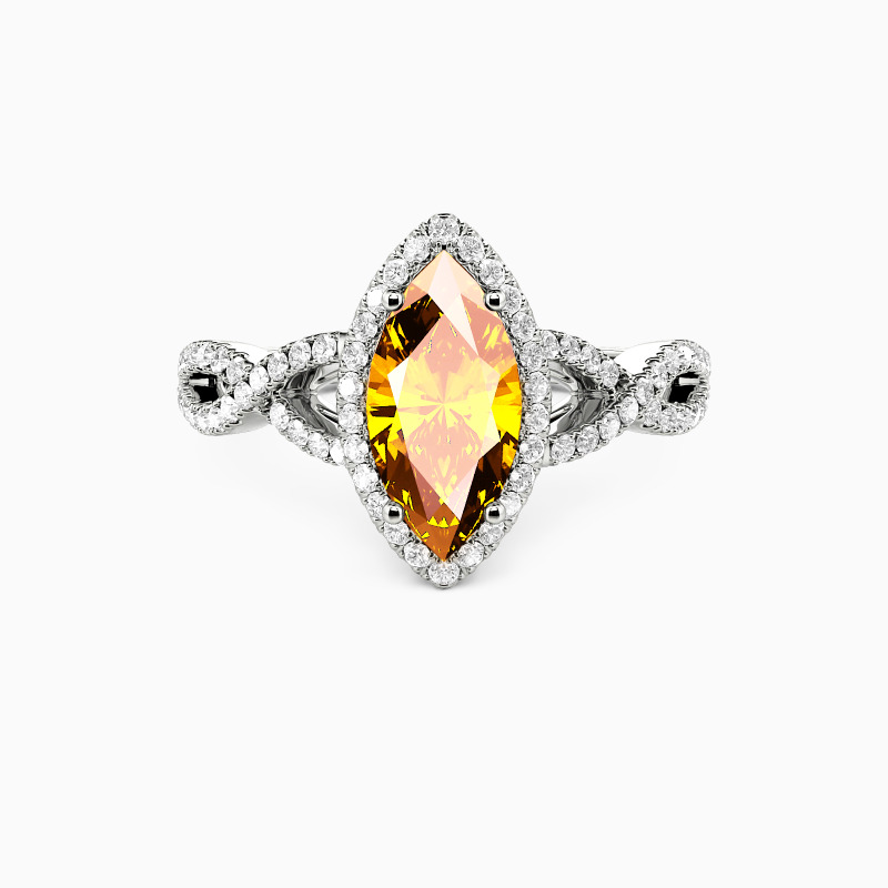 "The Pledge" Marquise Cut Halo Engagement Ring