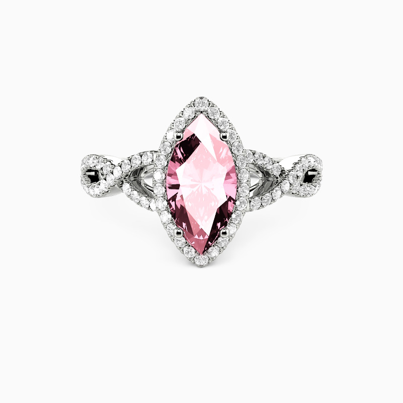 "The Pledge" Marquise Cut Halo Engagement Ring
