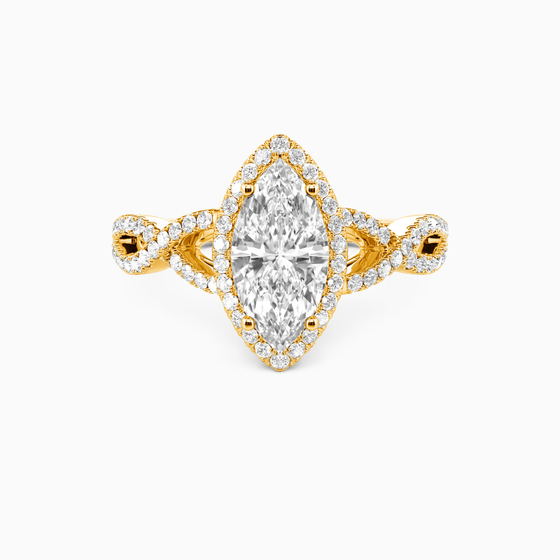 "The Pledge" Marquise Cut Halo Engagement Ring