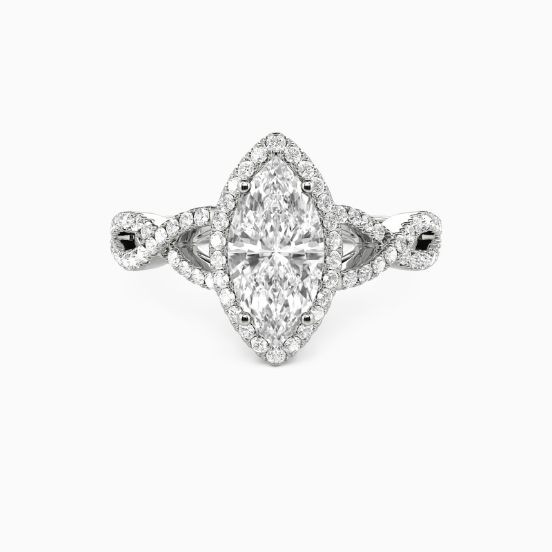 "The Pledge" Marquise Cut Halo Engagement Ring