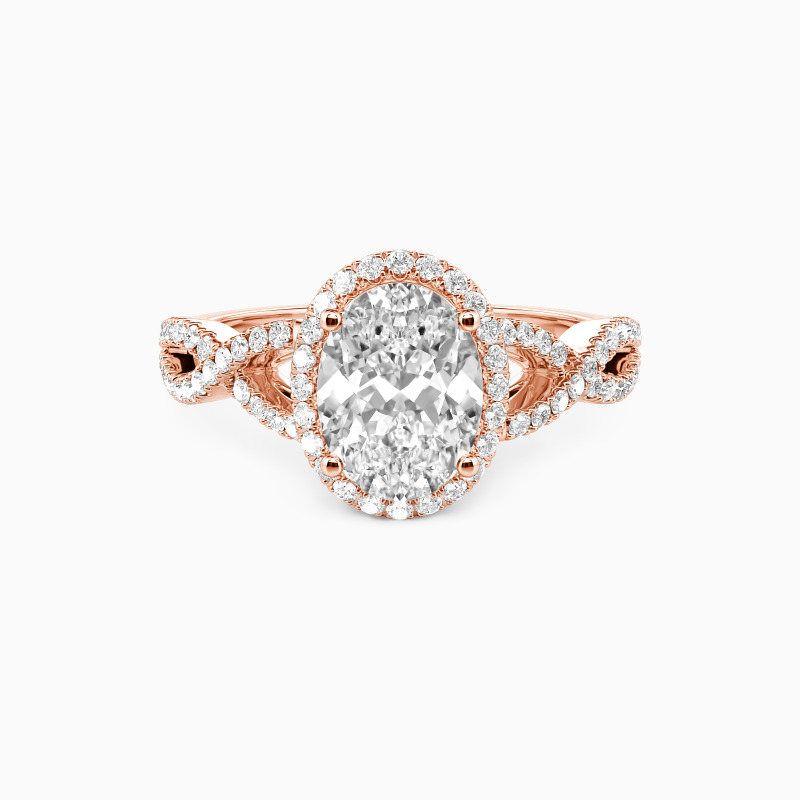 "Yours, Truly" Oval Cut Halo Engagement Ring