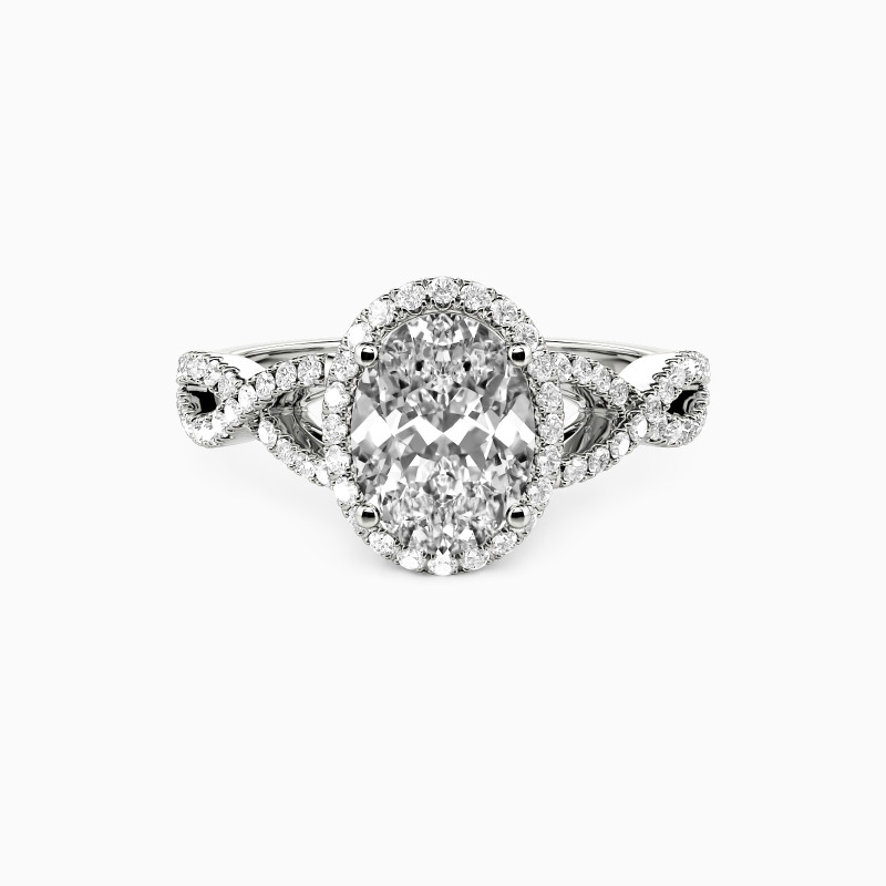 "Yours, Truly" Oval Cut Halo Engagement Ring