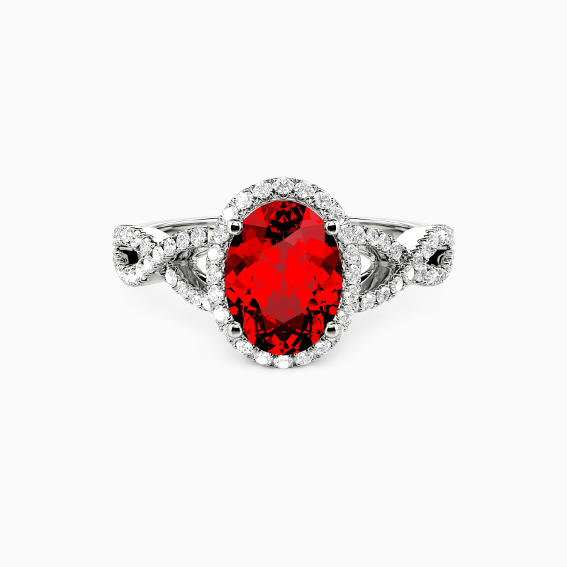"Yours, Truly" Oval Cut Halo Engagement Ring