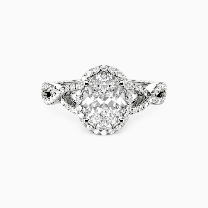 "Yours, Truly" Oval Cut Halo Engagement Ring