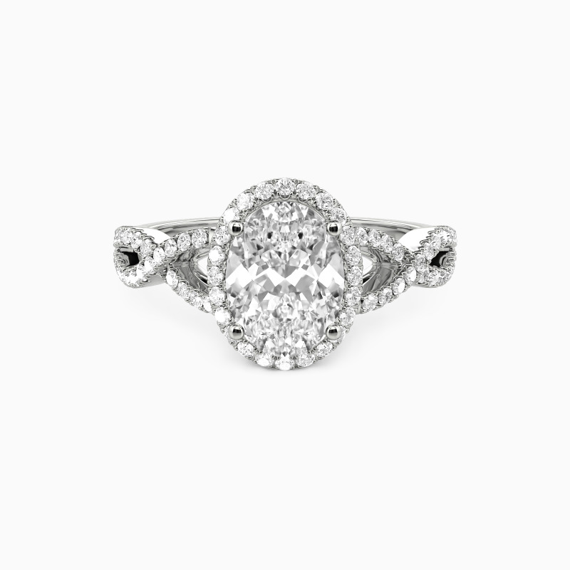 "Yours, Truly" Oval Cut Halo Engagement Ring