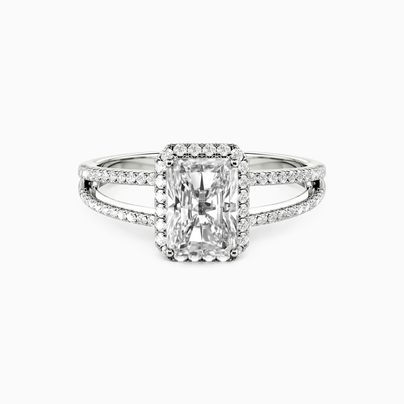 "The Mutual Affection" Radiant Cut Halo Engagement Ring