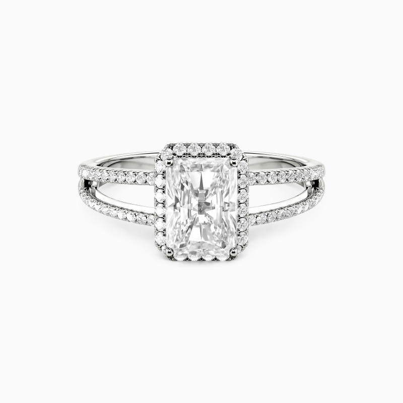 "The Mutual Affection" Radiant Cut Halo Engagement Ring