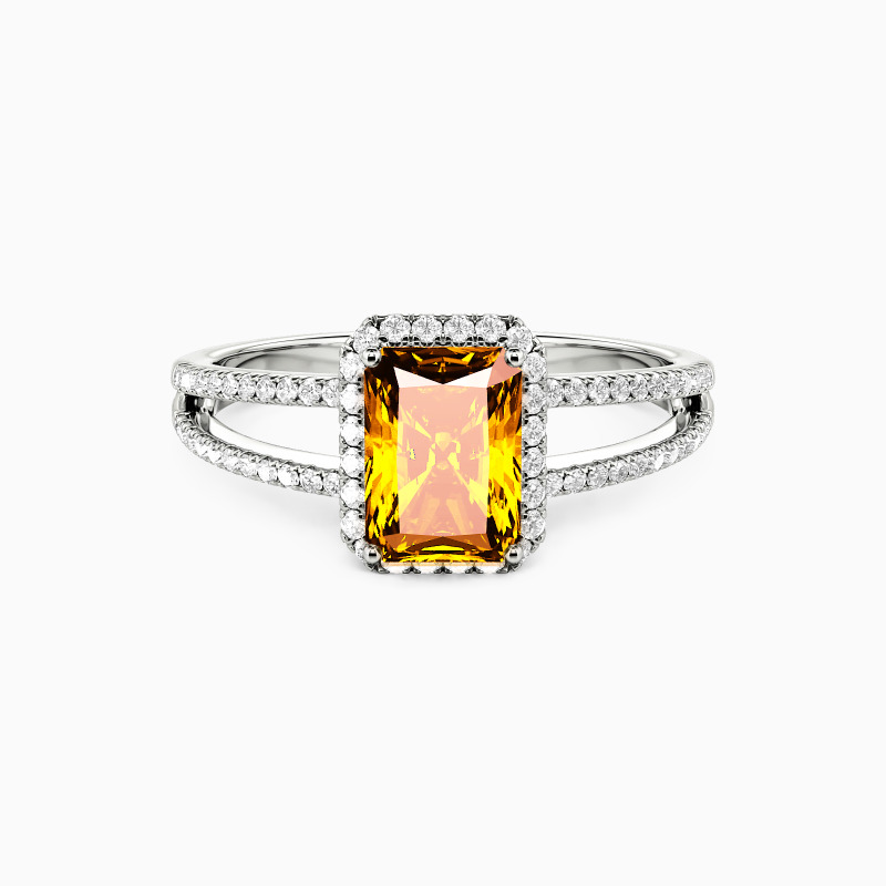 "The Mutual Affection" Radiant Cut Halo Engagement Ring