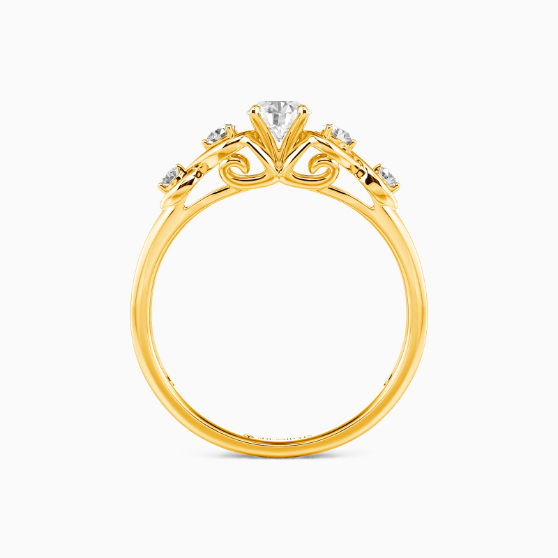 "Everlasting Love" 0.3ct Round Cut Side Stone Engagement Ring