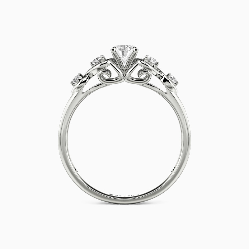 "Everlasting Love" 0.8ct Round Cut Side Stone Engagement Ring