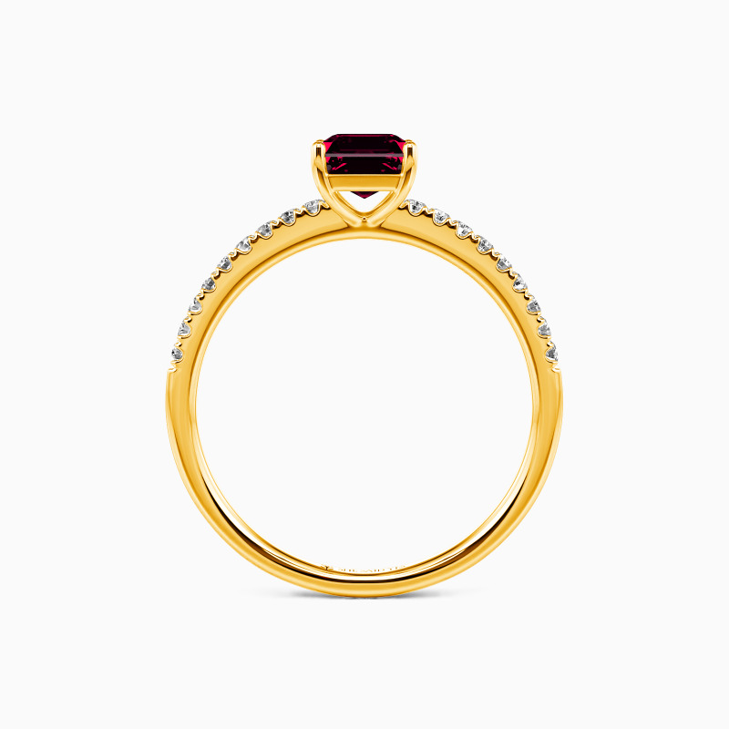 "Meine Königin" 2 Karat Asscher-Schliff Seitenstein-Verlobungsring