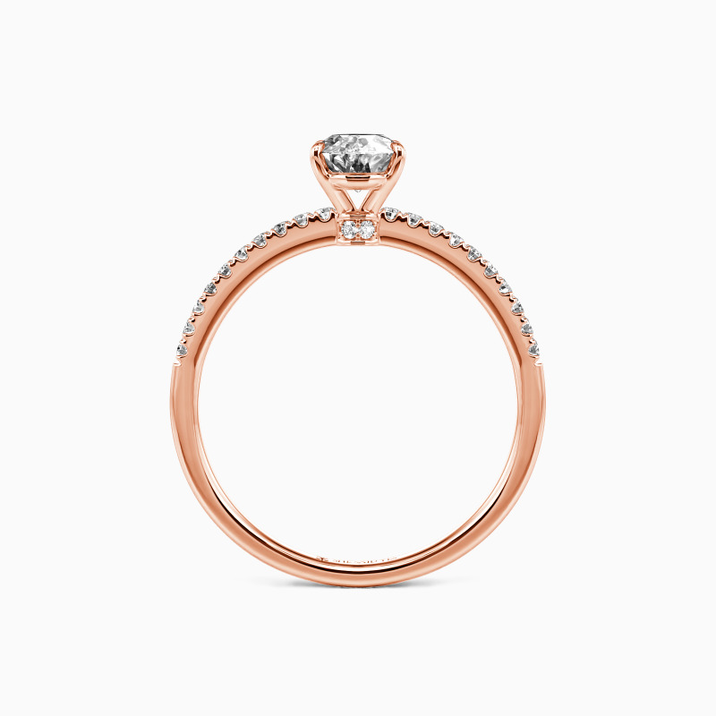 "Never Be Apart" 1.5ct Oval Cut Side Stone Engagement Ring