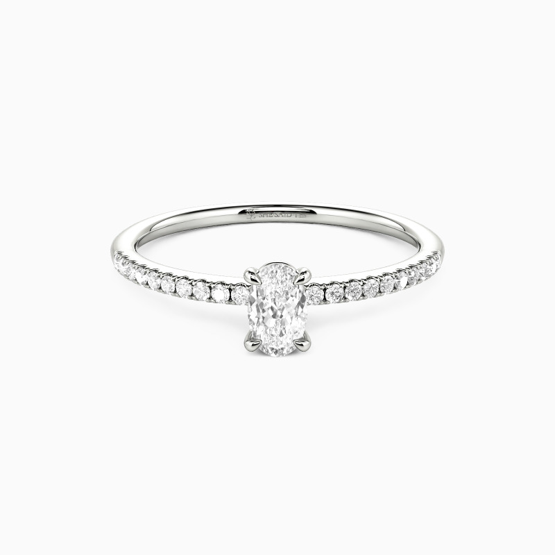 「ネバービーアパート」 0.3ct オーバルカット・サイドストーン 婚約指輪