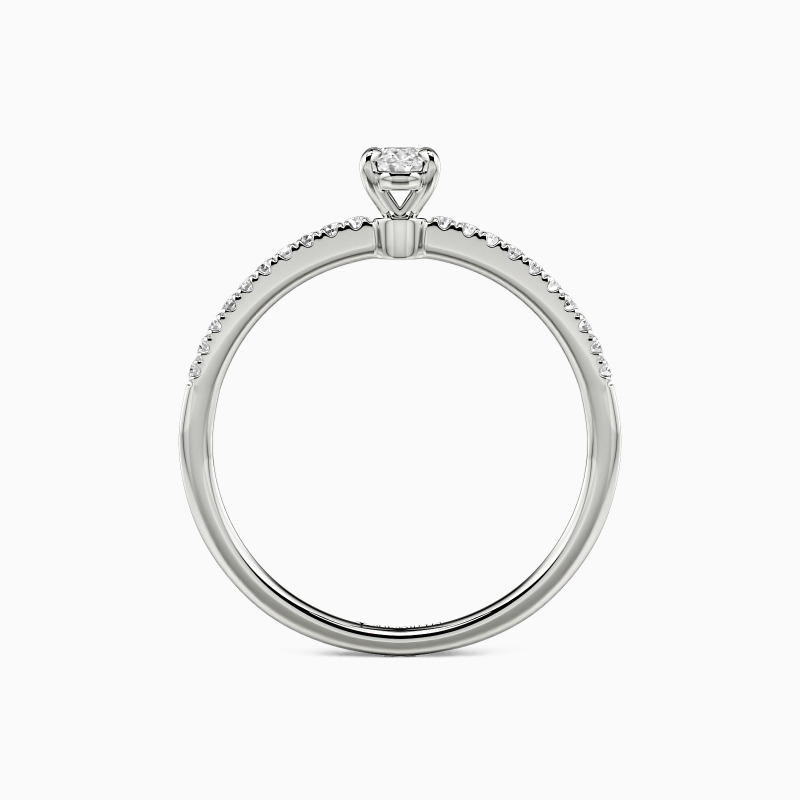 「ネバービーアパート」 0.3ct オーバルカット・サイドストーン 婚約指輪