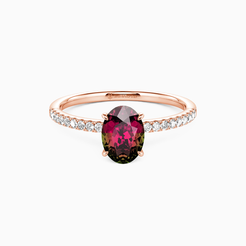 「決して離れない」オーバル 1.0ct エタニティ 婚約指輪