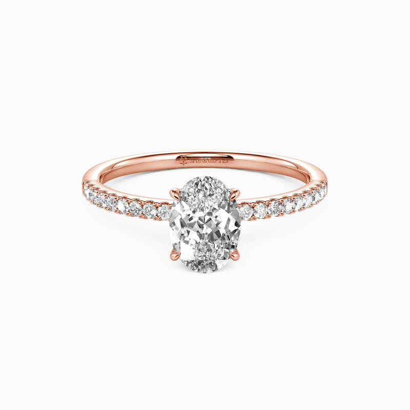 "Never Be Apart" 1ct Oval Cut Side Stone Engagement Ring