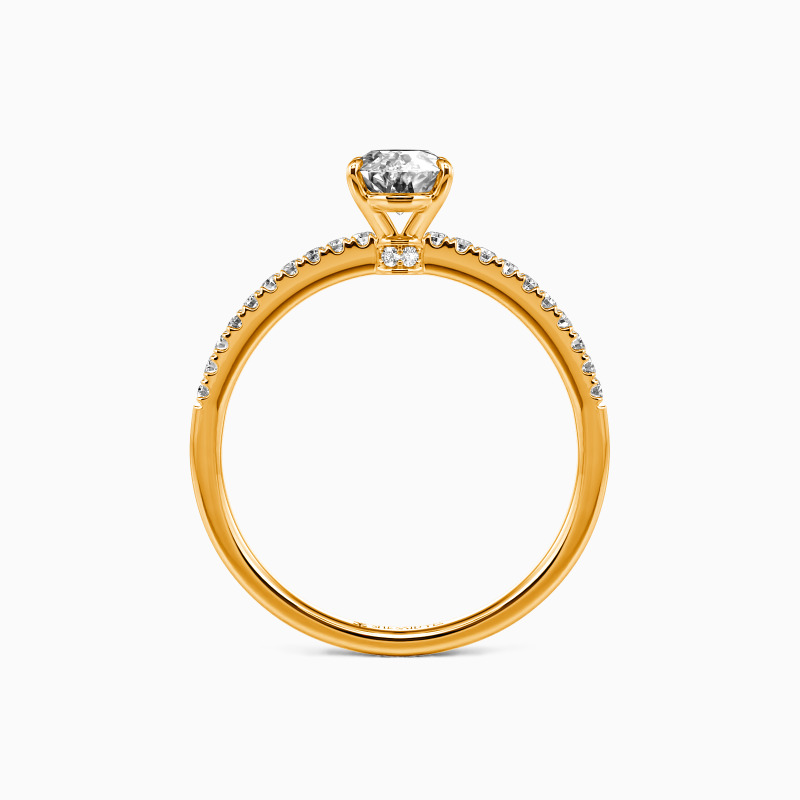 "Never Be Apart" 1ct Oval Cut Side Stone Engagement Ring