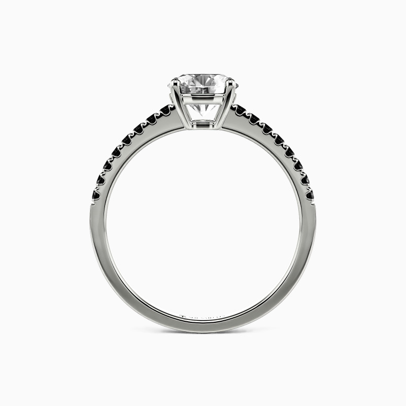 "Love is Light" 3ct Round Cut Side Stone Engagement Ring