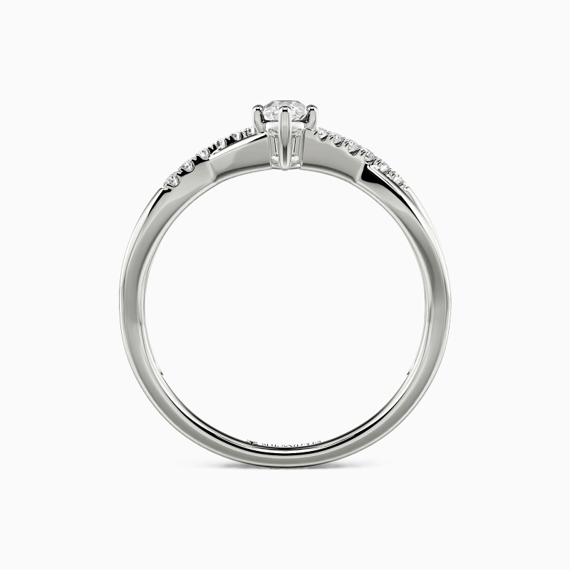 "Twinkling Love" 1ct Marquise Cut Side Stone Engagement Ring