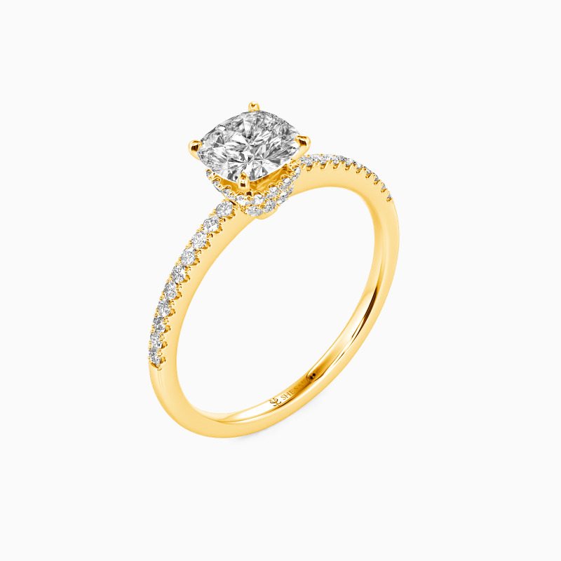 "You Make My Day" 2.5ct Cushion Cut Halo Engagement Ring