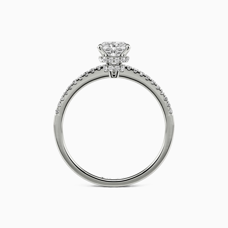 "You Make My Day" 0.8ct Cushion Cut Halo Engagement Ring